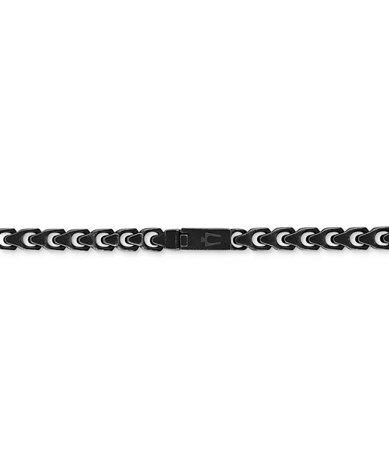 Men'S Link Chain 22" Necklace in Black-Plated Stainless Steel