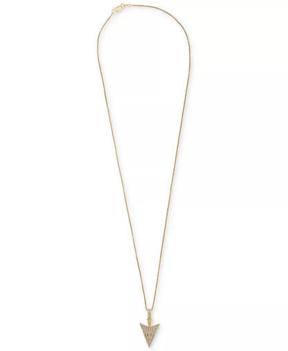 Men'S Diamond Arrow 22" Pendant Necklace (1/2 Ct. T.W.) in 14K Gold-Plated Sterling Silver