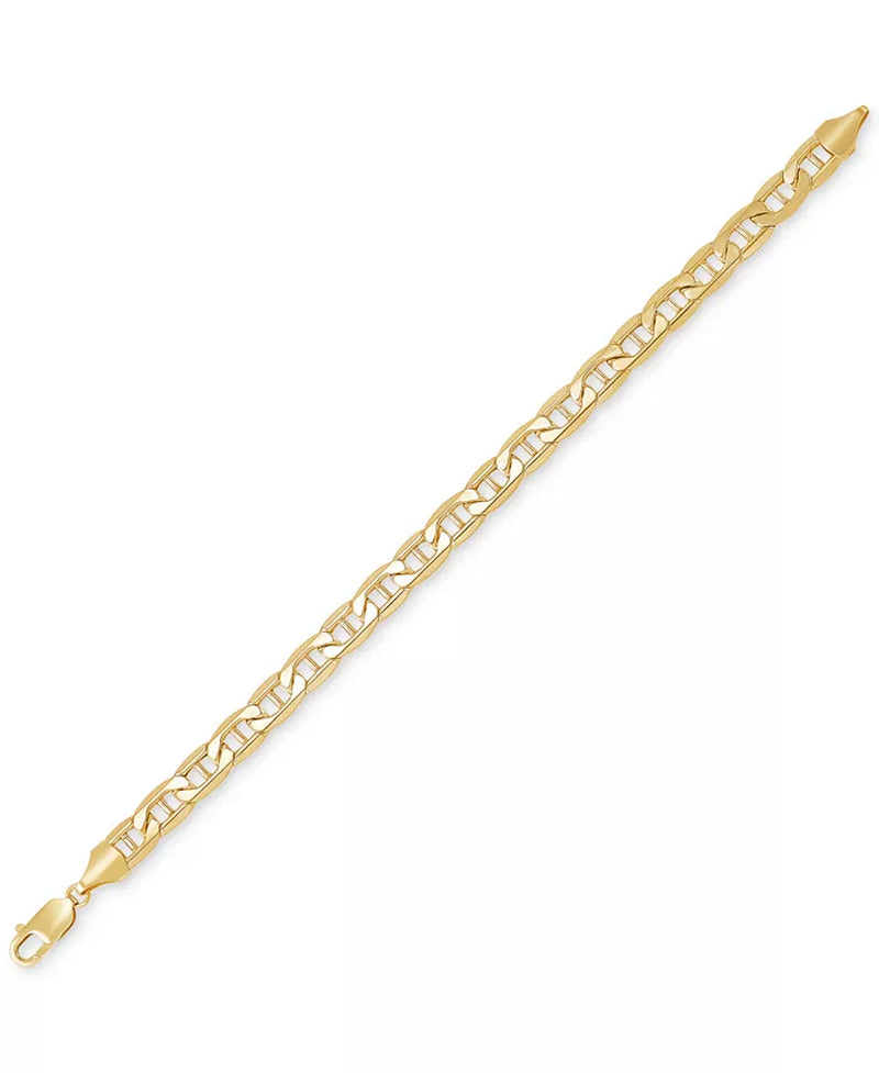 Men'S Polished Mariner Link Chain Bracelet in 14K Gold