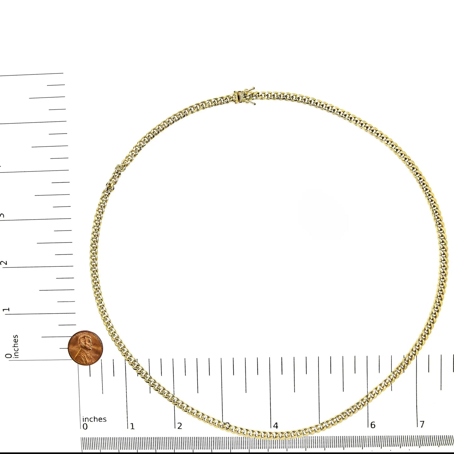 14K Yellow Gold 4.5mm Thick Miami Cuban Chain