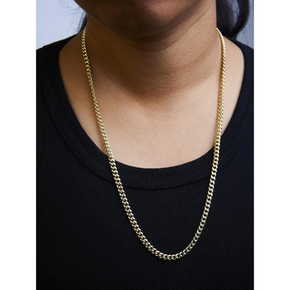 14K Yellow Gold 4.5mm Thick Miami Cuban Chain